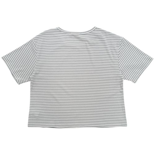Camiseta color gris con brillos de mangas cortas para mujer