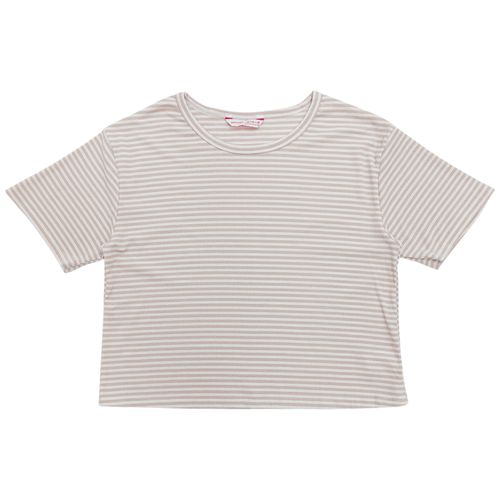 Camiseta color rosa con brillos de mangas cortas para mujer