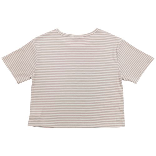 Camiseta color rosa con brillos de mangas cortas para mujer