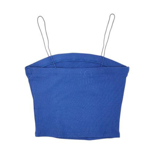 Crop top color azul de tirantes para mujer