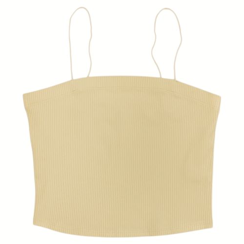 Crop top color ivory de tirantes para mujer