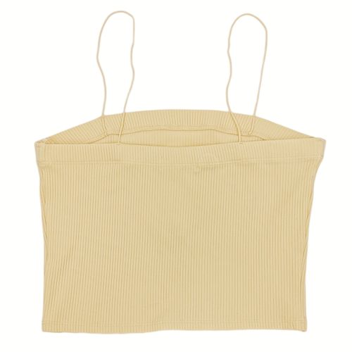 Crop top color ivory de tirantes para mujer