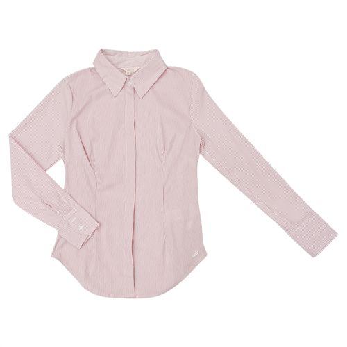 Blusa color rojo casual de pinzas para mujer