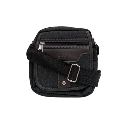 Crossbody casual bicolor con textura para hombre