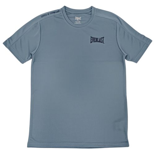 Camiseta color azul estilo deportivo de cuello redondo y mangas cortas para hombre