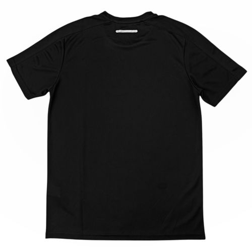 Camiseta color negro estilo deportivo de cuello redondo y mangas cortas para hombre