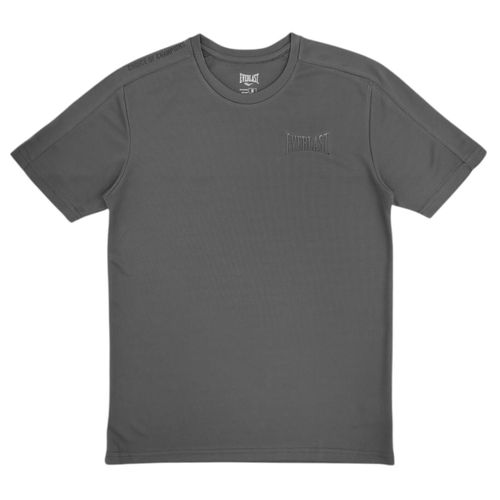 Camiseta color gris estilo deportivo de cuello redondo y mangas cortas para hombre