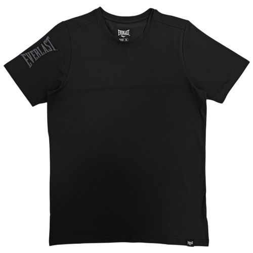 Camiseta color negro Everlast de cuello redondo y mangas cortas para hombre