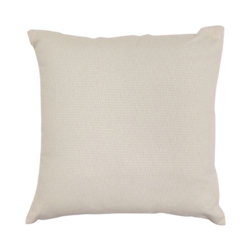 Cojín color beige en diseño cuadrado