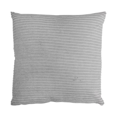 Cojín color gris con textura acanalado