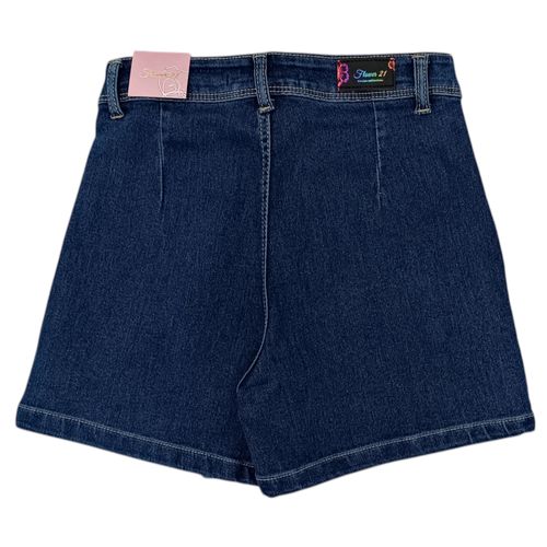 Falda short color azul oscuro denim para mujer