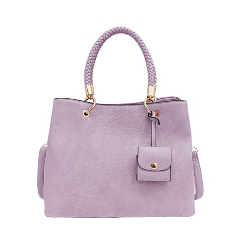 Cartera satchel en color lila para mujer