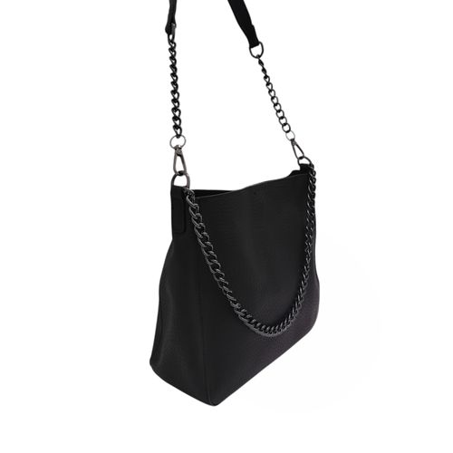 Cartera satchel en color negra para mujer