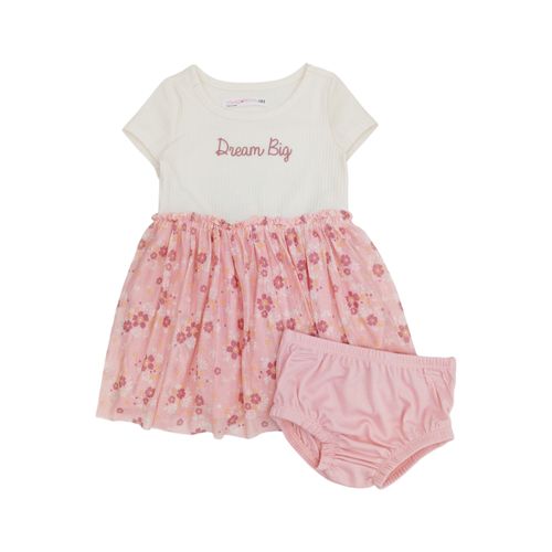 Set de vestido estampado para bebé niña