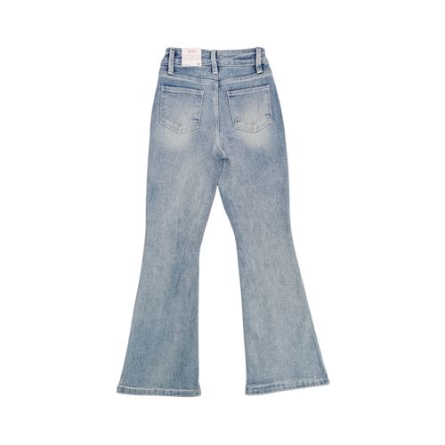 Flare jeans color azul lavado para niña