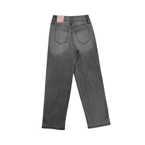 Straight jeans en gris lavado para niña