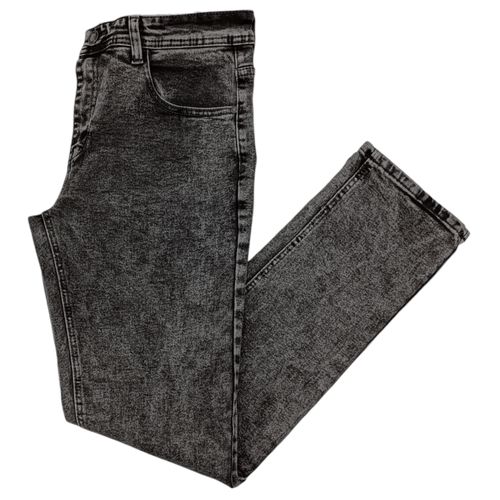 Straight fit jeans color negro lavado para hombre