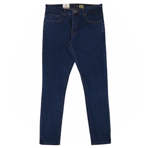 Skinny jeans azul sólido para hombre