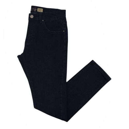 Skinny jeans navy sólido para hombre
