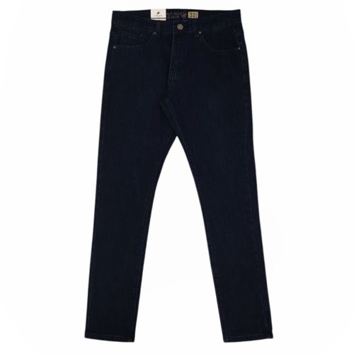 Skinny jeans navy sólido para hombre