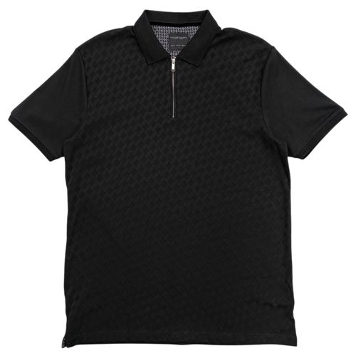 Camisa en color negro tipo polo para hombre