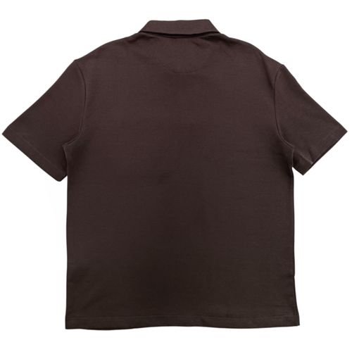 Camisa en color café tipo polo para hombre