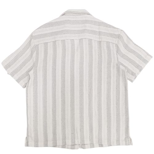 Camisa casual en color celeste con blanco de mangas cortas para hombre