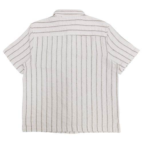 Camisa casual en bicolor rayada de mangas cortas para hombre