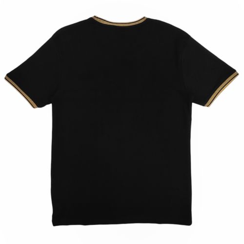 Camiseta con textura en color negro para hombre