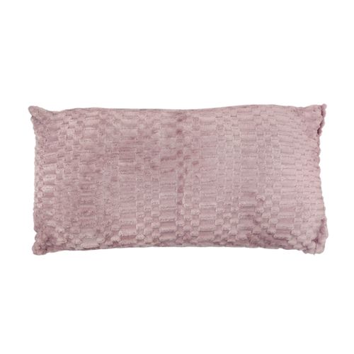 Cojín de color rosa rectangular con textura