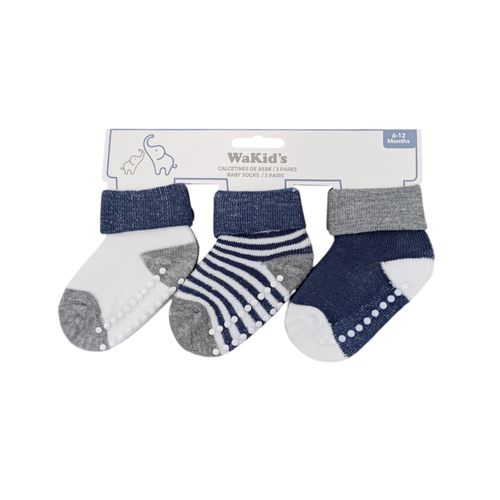 Set de 3 calcetines en multicolor para bebé niño