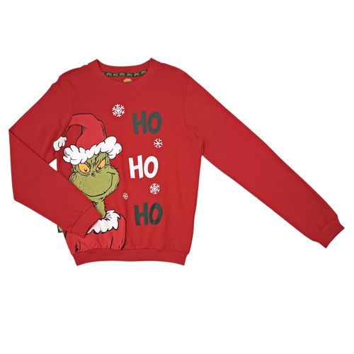 Pull over casual rojo estampado de El Grinch para hombre