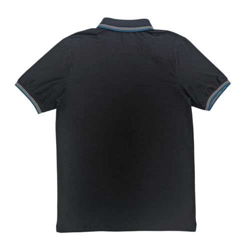 Camisa casual tipo polo en color negro para hombre