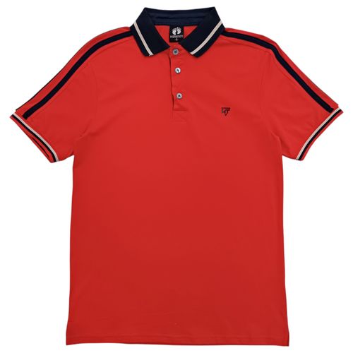 Camisa casual tipo polo en color rojo para hombre