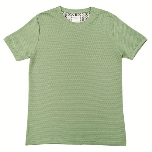 Camiseta en color verde con cuello redondo para hombre