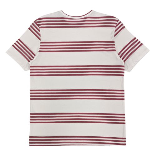 Camiseta rayada en bicolor con cuello redondo para hombre