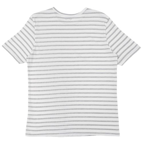 Camiseta rayada en bicolor con cuello redondo para hombre