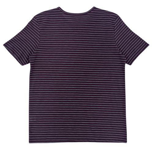 Camiseta rayada en bicolor con cuello redondo para hombre