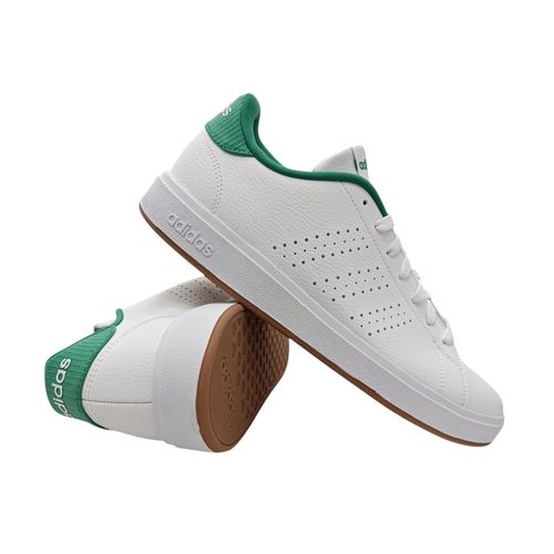 Tenis Advantage Base 2.0 en color blancos con verde para hombre