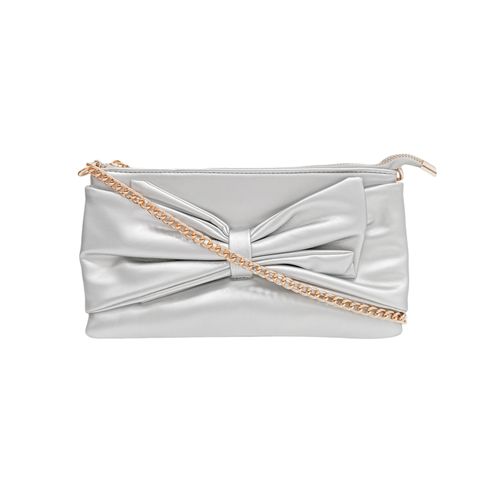 Crossbody casual en color plateado para mujer