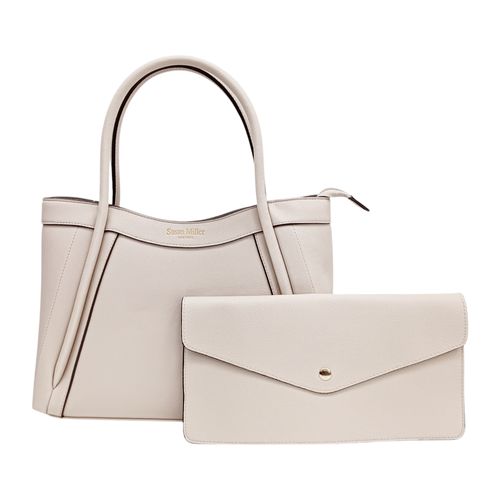 Dúo de carteras casuales en color rosa para mujer