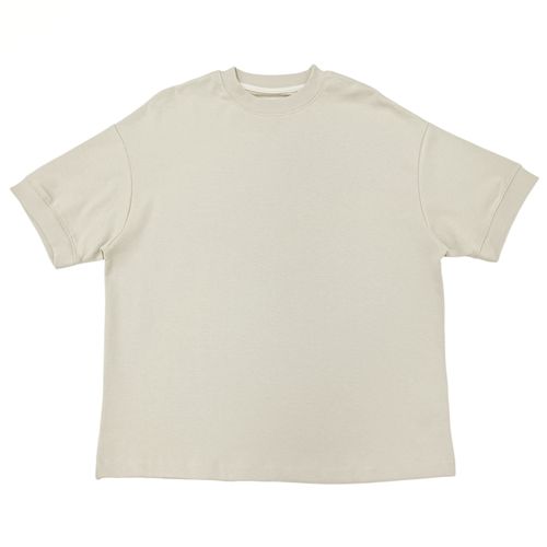 Camiseta oversize color beige de mangas cortas para hombre
