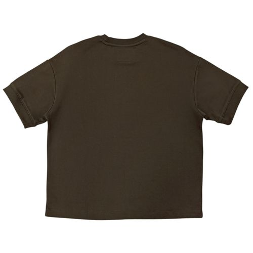Camiseta oversize color café de mangas cortas para hombre