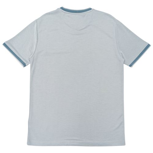 Camiseta color celeste casual de cuello redondo para hombre