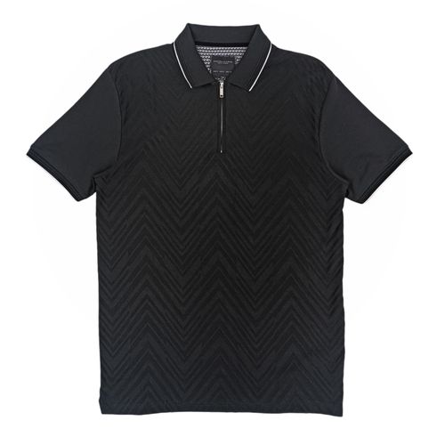 Camisa color negro casual con detalle para hombre