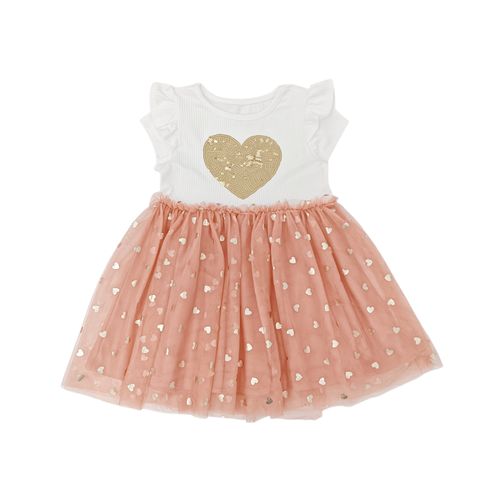 Vestido multicolor falda tutu de brillos para niña