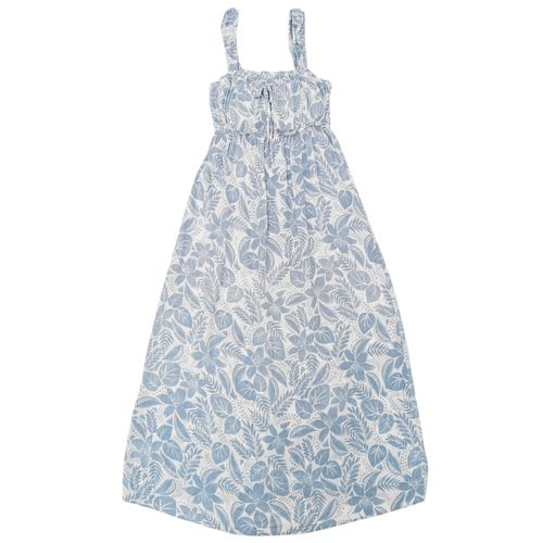 Vestido color celeste maxi de tirantes para mujer