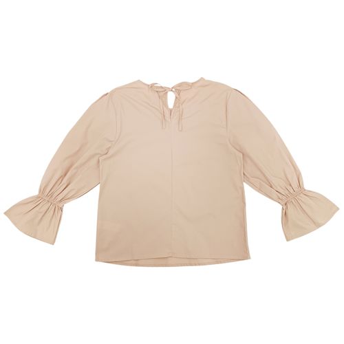 Blusa color beige de mangas 3/4 para mujer