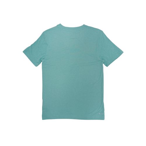 Camiseta color aqua de cuello redondo y mangas cortas para niño