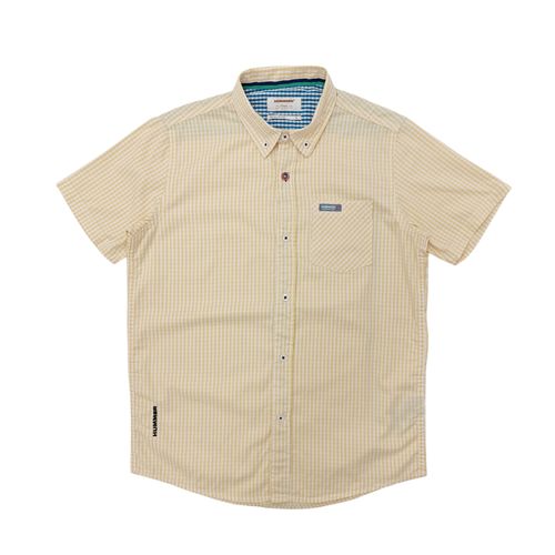 Camisa casual en color amarillo con cuello tipo camisero para niño